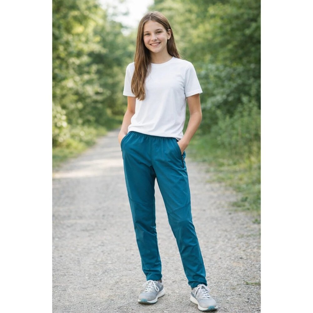 All in Motion Light High-rise Taper Pants Dark Green size XL (16) teen girl